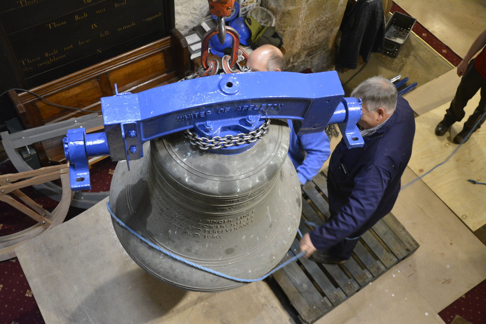 Winching up the Tenor bell